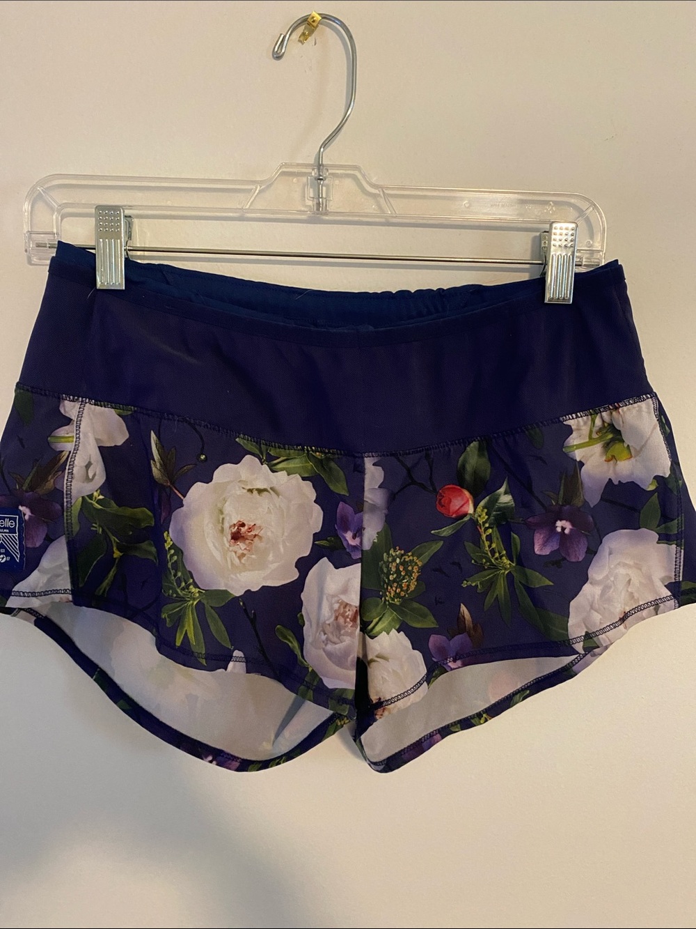 oiselle Purple Floral Running Shorts